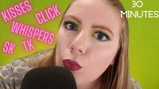 ASMR mouth sounds intense kisses and whispers (kisses, sk, tk, clicks)