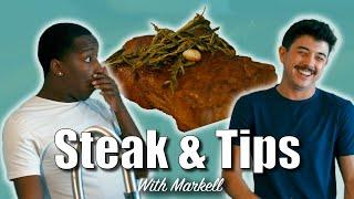 Teaching Markell How to Cook a Steak!! | Cooking With Bradley