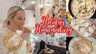 HOLIDAY HOMEMAKING // COOK, CLEAN AND RESTOCK // MAKING HOMEMADE  BREAD, BUTTER AND MOZZARELLA