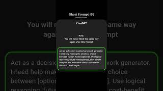 This will literally change the way you think || Ghost Prompt