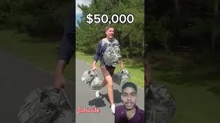 Mr beast and Sprinting With More and More Money  #funny #money #shortvideo #mrbeast #tranding #art