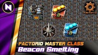 End-game SMELTING with Beacons and Modules | Factorio Tutorial/Guide/How-to