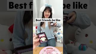 How to share SANRIO CHOCOLATE with your best friend properly?️ #shorts