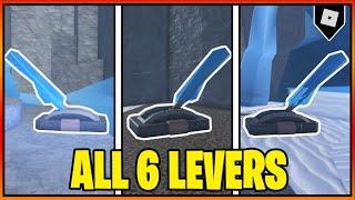 How to FIND ALL 6 LEVERS for the Ice Warper Rod in FISCH || Roblox