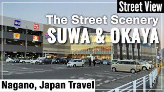 The Street Scenery in Suwa and Okaya City, Nagano | Japan Travel [Street View]