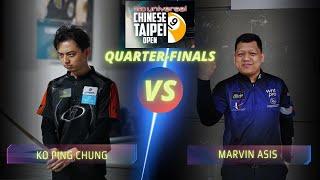 KO PIN CHUNG VS  MARVIN ASIS | QUARTER-FINALS | 3RD UNIVERSAL CHINESE TAIPEI OPEN #highlights