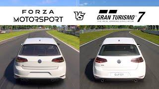 Forza Motorsport vs Gran Turismo 7 - Volkswagen Golf 7 R vs VW Golf VII GTI - FM8 vs GT7 Comparison