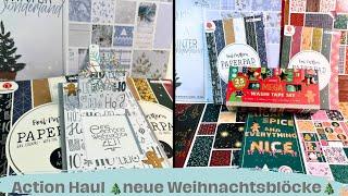  Action Haul  neue Weihnachtsblöcke + Washi Tape  + Weihnachtliche Kartenidee 