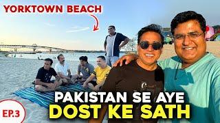 Pakistan se aaye doston ke sath Moj masti in America  ( Yorktown Beach Virginia)