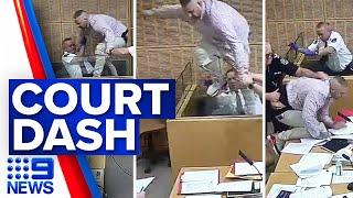 Prisoner tries to escape Adelaide courtroom | 9 News Australia