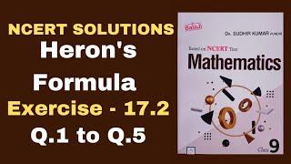 class 9/chapter 17/ Heron's formula/exercise 17.2/Shri Balaji Publications/ncert solutions/Q.1 to 5