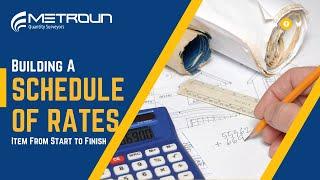 How to Build a Schedule of Rates Item from Scratch (SoR)