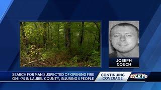 8 days into the search for man suspected of opening fire on I-75 in Laurel County, KY injuring 5 ...