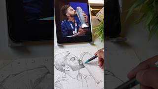 Virat Kohli Kissing Trophy, Champions Trophy 2025 #shorts #art #virat