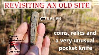 old coins, civil war relics and a very rare pocket knife, found while metal detecting an old site.