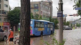 경인선 인천~부평역, 폭우에 27분간 운행 중단 / 연합뉴스TV (YonhapnewsTV)