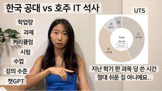 한국 공대 vs 호주 IT 유학 (UTS IT 석사) | 학업 강도, 과제, 시험, 강의 수준