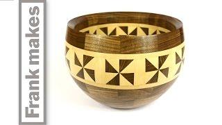 Segmented Walnut and Maple Bowl