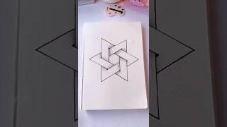 Easy 3D star drawing step-by-step #shorts #art #youtubeshorts