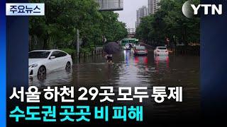 '호우주의보' 서울 하천 모두 통제...수도권 곳곳 비 피해 / YTN