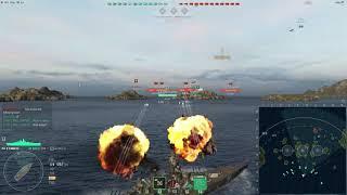 World of Warships - Yamato Dev Strike Hidenburg at 25 km