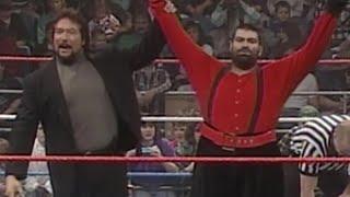 Savio Vega with Santa Claus and Ted dibiase with Xanta Claus in a segment at WWF in your house 5