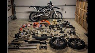 500 TWO STROKE SUPERMOTO part 4 Weight reduction Teardown #teampryme