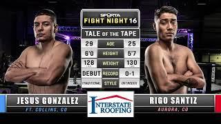 Fight Night 16: JESUS GONZALEZ vs RIGO SANTIZ