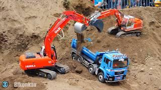 GIANT RC CONSTRUCTION SITE, RC TRUCKS, RC MACHINES, RC TRACTORS, RC EXCAVATORS, HOBBYMESSE LEIZIG