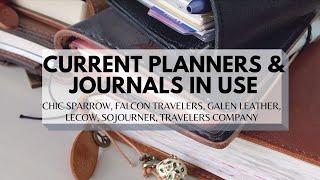 My Current Journal and Planner Line-Up | Falcon Travelers, Chic Sparrow, LeCow, Sojourner