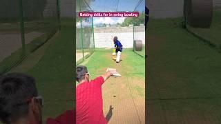 Batting drills for in swing bowling | batting drills for fast bowlers #cricket #shorts #short