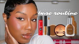 FLAWLESS *VERY DETAILED* MAKEUP BASE ROUTINE | LONG LASTING & FAVORITE PRODUCTS! | NATASHA S.