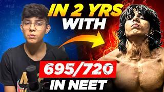 695/720 NEET : in 1 Year with Online Study & Gym, Music too!!