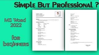 How to make simple resume, Using MS Word - Tagalog Version