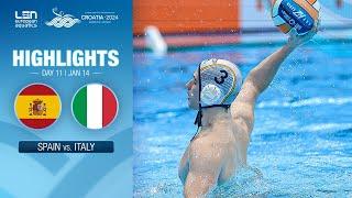 Spain vs. Italy Highlights | Semi Finals | European Water Polo Championships 2024