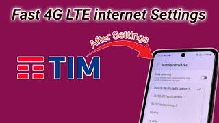 Tim 4G new apn Settings | Tim Italy sim card net Settings