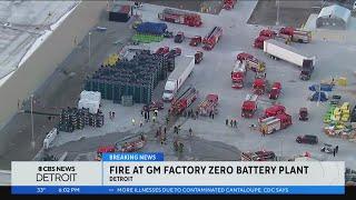 Crews respond to fire at GM Factory ZERO plant in Detroit