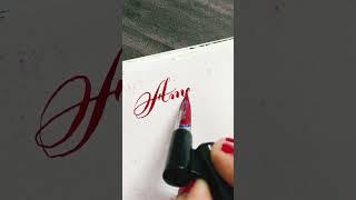 Beautiful handwriting practice #shortsfeed cursive writing with flex nib calligraphy #shorts