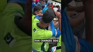 Pakistan fan wears India's jersey over Pakistan's during CT match in Dubai |Sports Today