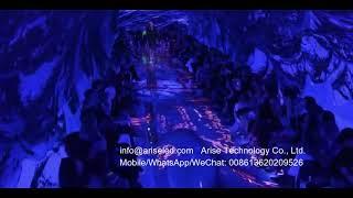 Interactive induction 3D LED floor tile screen panoramic experience LED display for model catwalk ne