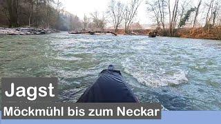 Die schöne Jagst im Winter: 26 Paddelkilometer von Möckmühl bis zum Neckar (im Nortik Scubi lite)