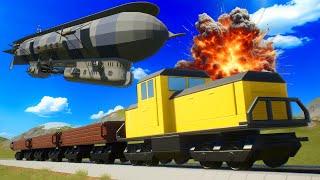 We Blew Up the Train with a GIANT AIRSHIP in Brick Rigs?!