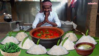 8-Plate White Rice,mutton curry, Green Chilli  Mutton soups Eating Challenge