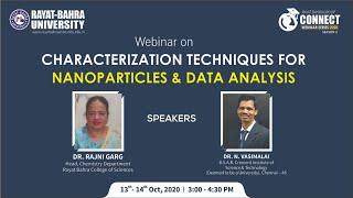 CHARACTERIZATION TECHNIQUES FOR NANO PARTICLES AND DATA ANALYSIS - DAY 1