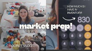 market prep!! Getting ready for an indoor market// a crochet vlog