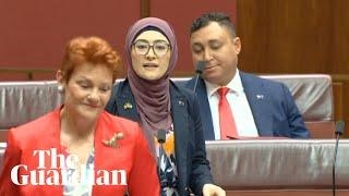 Fiery Senate exchange as Pauline Hanson calls for section 44 investigation of Fatima Payman