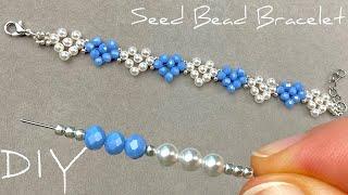 How to Make Beads Bracelet using Pearls and Crystals: Beaded Heart Bracelet Tutorial