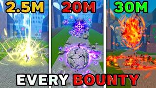 I Fought EVERY Bounty in Bloxfruits...