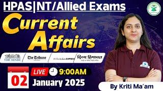 Himachal Daily Current Affairs Quiz & MCQ, 02 January 2025 | HPAS/Allied/NT Current Affairs 2025