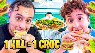 1 KILL = 1 CROC dans notre BURGER ! (dans un Restaurant)